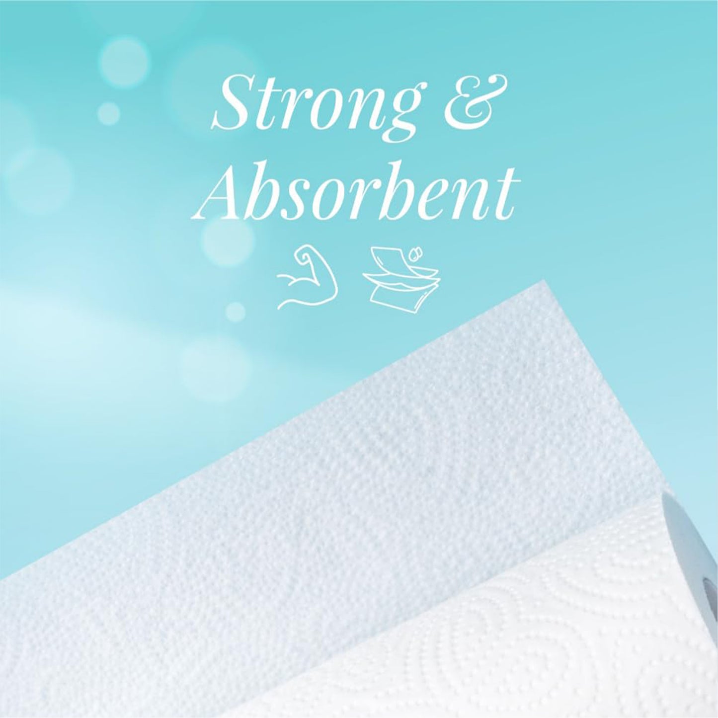 Freshee Super-Absorbent Kitchen Roll 4-in-1 Paper Towels (4 Rolls × 60 Sheets = 240 Sheets)