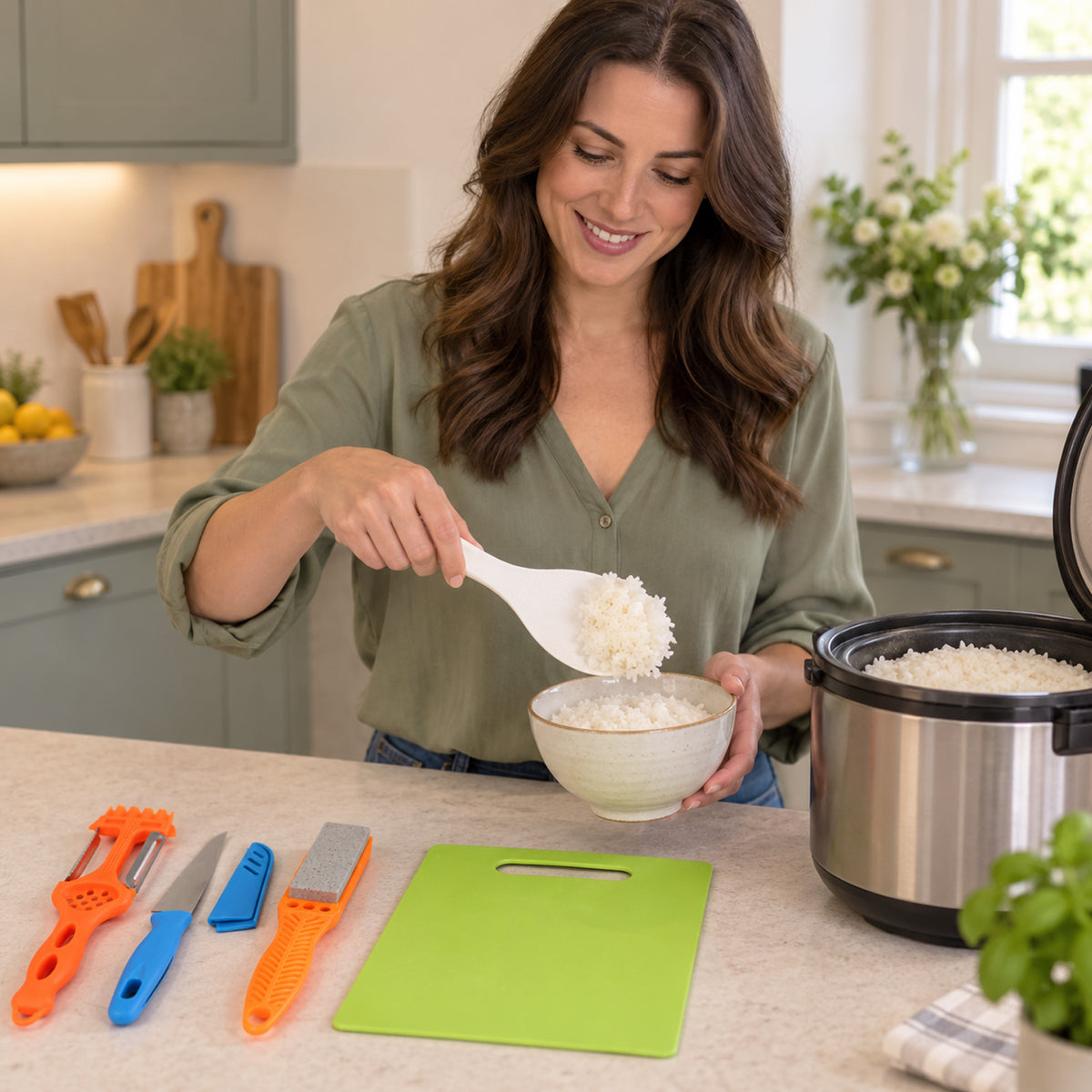 Chopping board knife set kitchen.