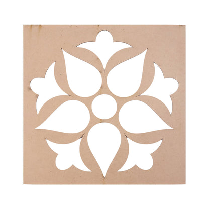 Flower Petal Rangoli MDF Design | Reusable Diwali Rangoli