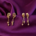 Vintage Inspired Geometric Gold Earrings – Elegant Drop Design