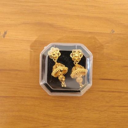Royal Traditional Gold Jhumka Earrings for Wedding & Party Wear