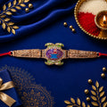 Premium Shivling Designer Rakhi for Brother | Rose Gold Festive Raksha Bandhan