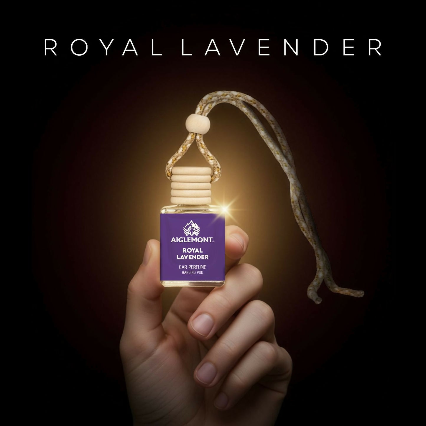 Royal Lavender Car Perfume Hanging Pod Long Lasting Air Freshener Premium (10ml)