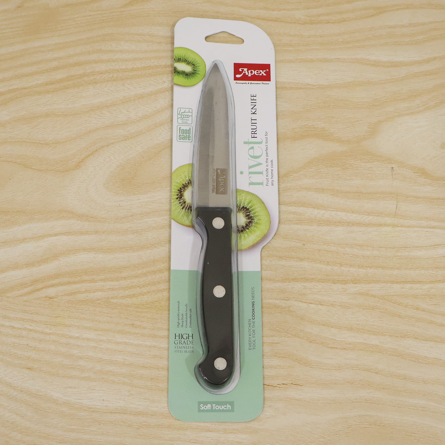 Apex Stainless Steel Fruit Knife with Riveted Handle Paring Knife (1 Pc)