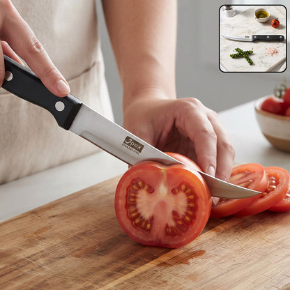Apex Stainless Steel Steak Knife with Riveted Handle Curved Blade (1 Pc)