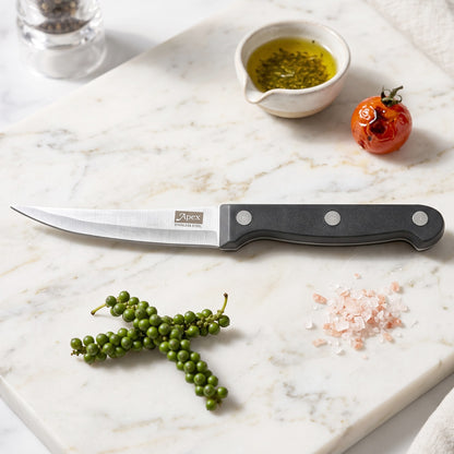 Apex Stainless Steel Steak Knife with Riveted Handle Curved Blade (1 Pc)