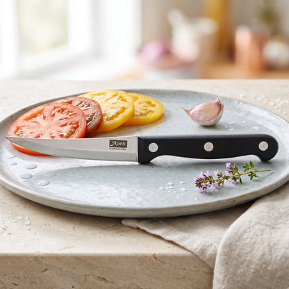 Apex Stainless Steel Steak Knife with Riveted Handle Curved Blade (1 Pc)