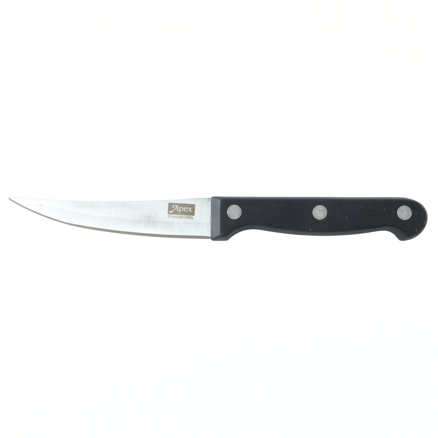 Apex Stainless Steel Steak Knife with Riveted Handle Curved Blade (1 Pc)