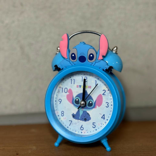 Cute Cartoon Alarm Clock for Kids Bedroom Table with Loud Bell Ring