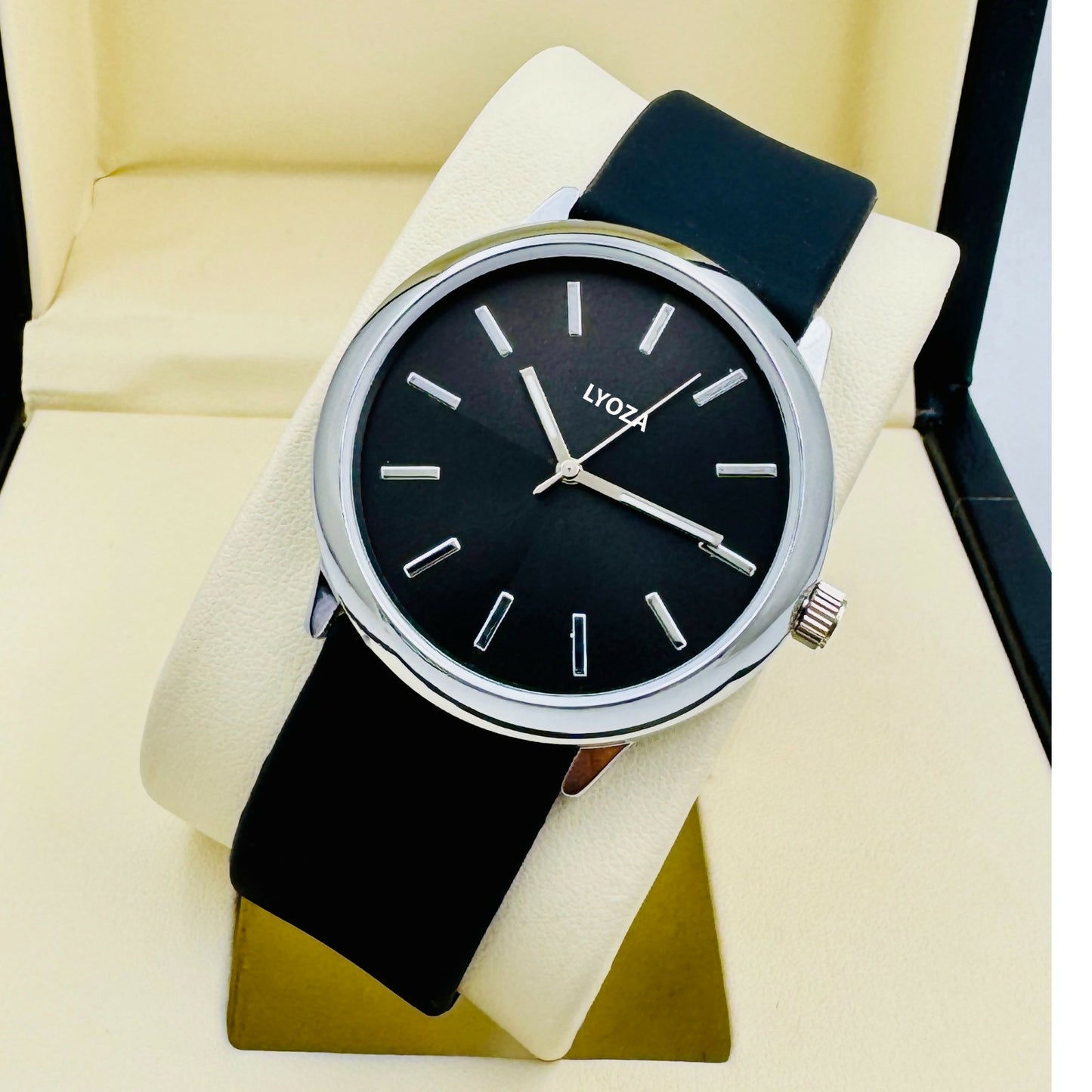 Black Model with Black Belt Analog Watch - For Men