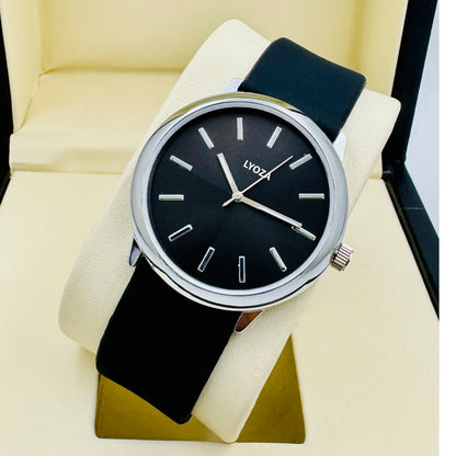 Black Model with Black Belt Analog Watch - For Men