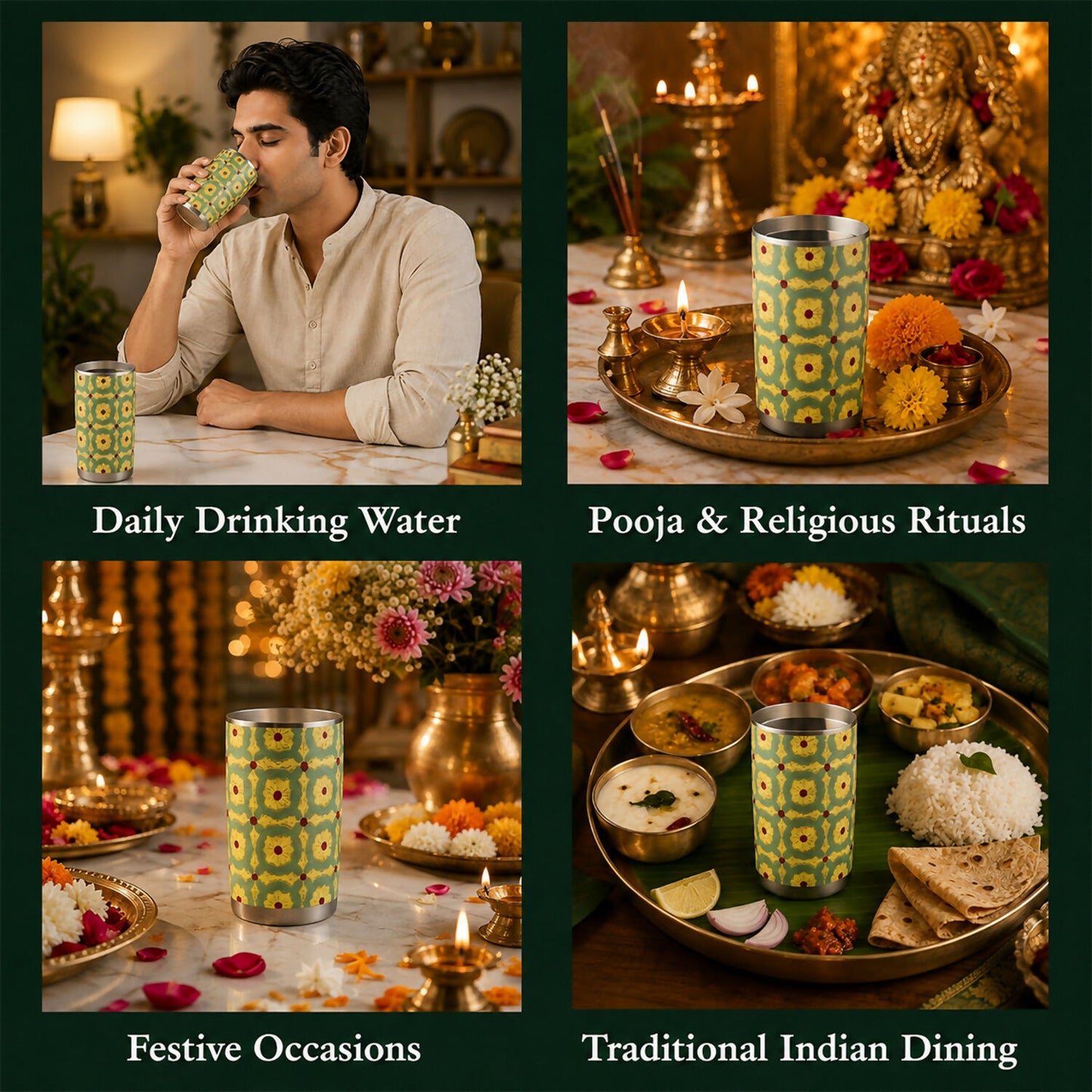 Meenakari Steel Glass- 05