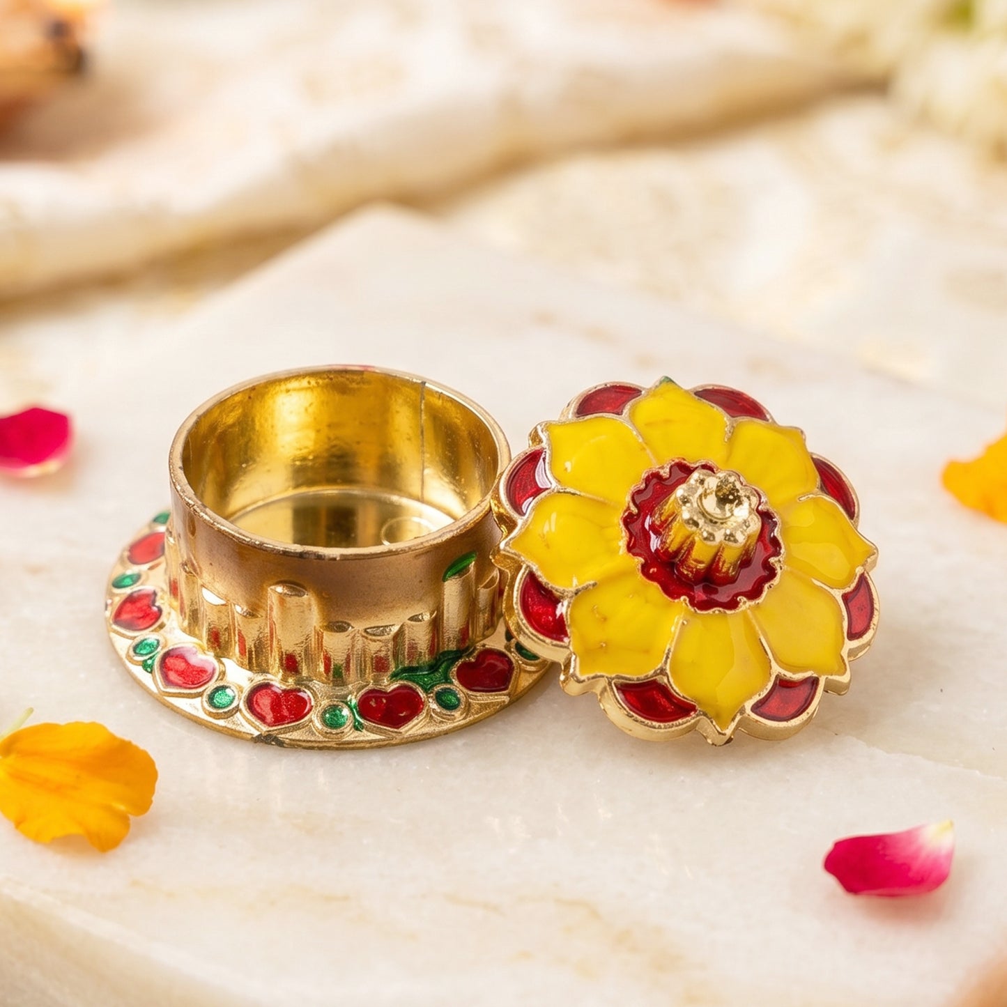 Golden kankavati used in ritual ceremonies