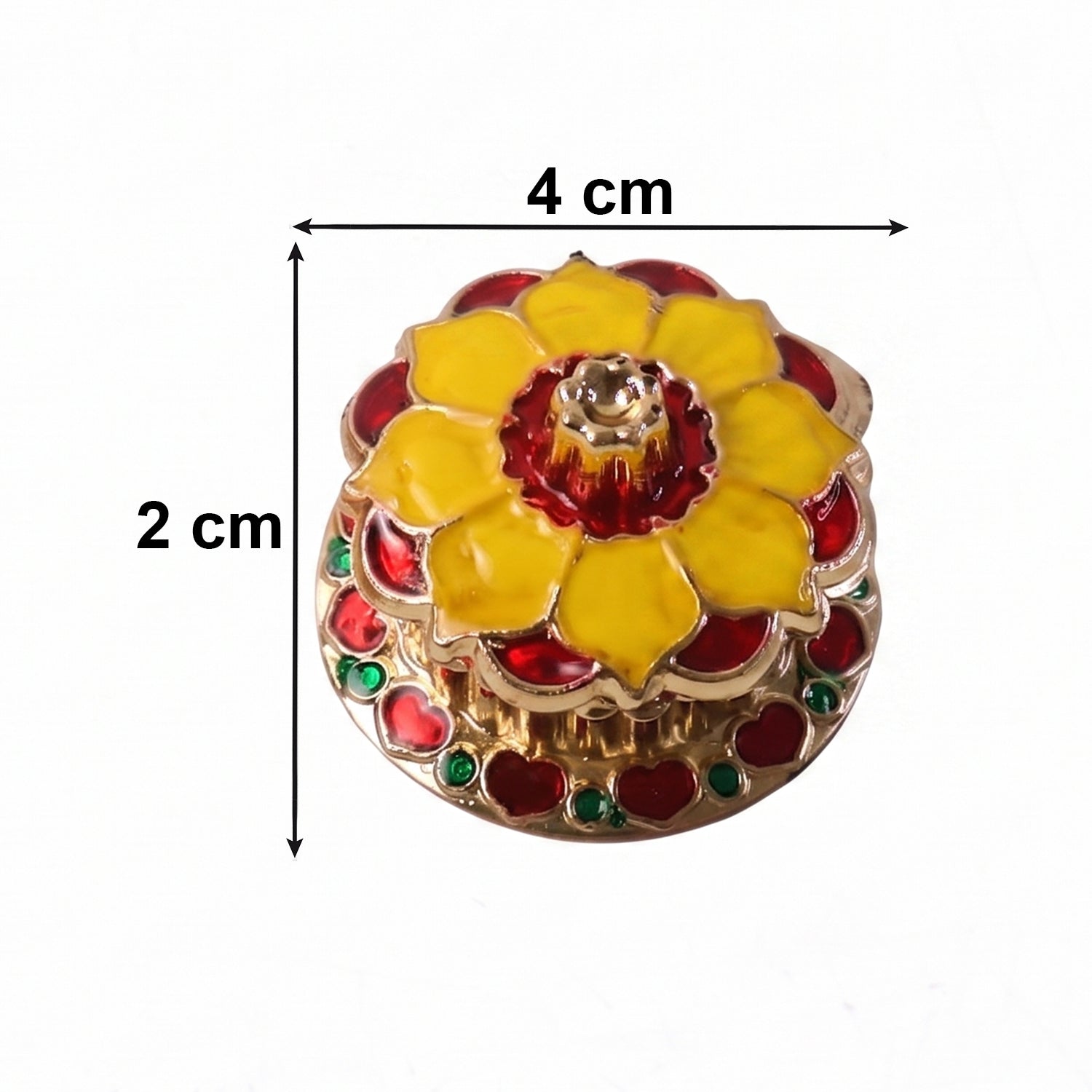 Golden sindoor holder for worship use