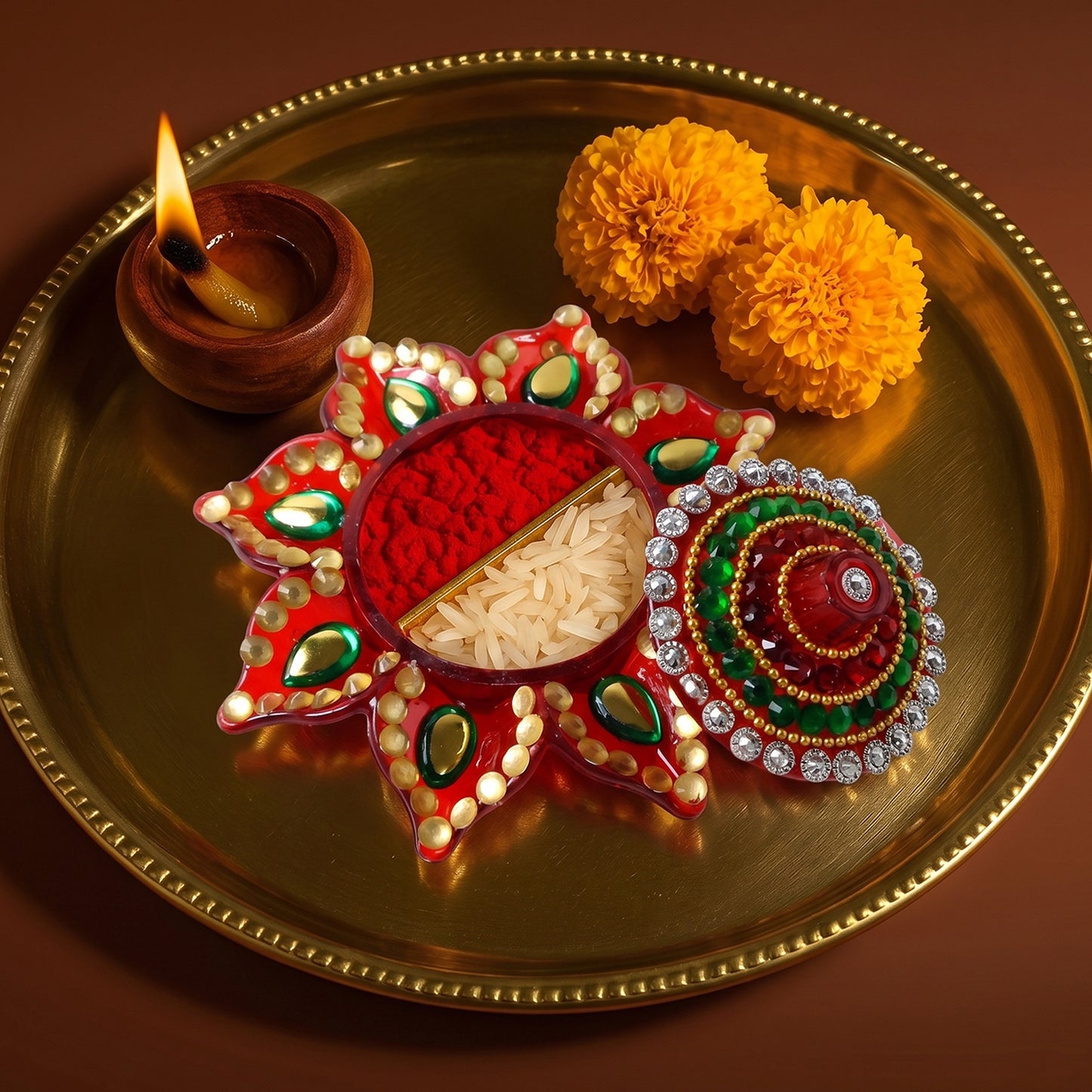 Handwork Decorative Kumkum Dani (1 Pc)