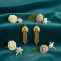 Gold-Plated Jhumka Earrings – Traditional Lightweight Fancy Jewellery