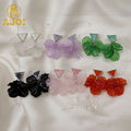Floral Gemstone Drop Earrings – Elegant & Vibrant Colors for Any Occasion