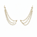 White Pearl Kaan Chain – Secure Support for Heavy Earrings