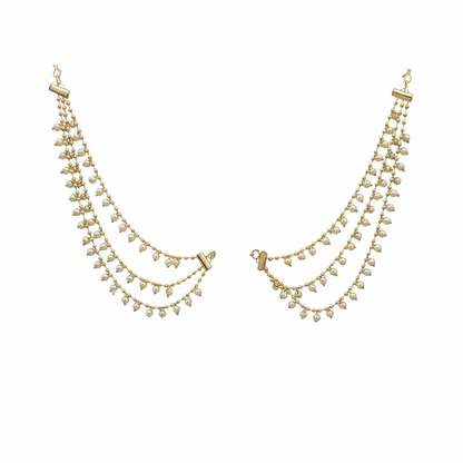White pearl Kaan Chain displayed on a white background
