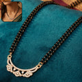 Mangalsutra with Floral CZ Pendant – Elegant Traditional Design