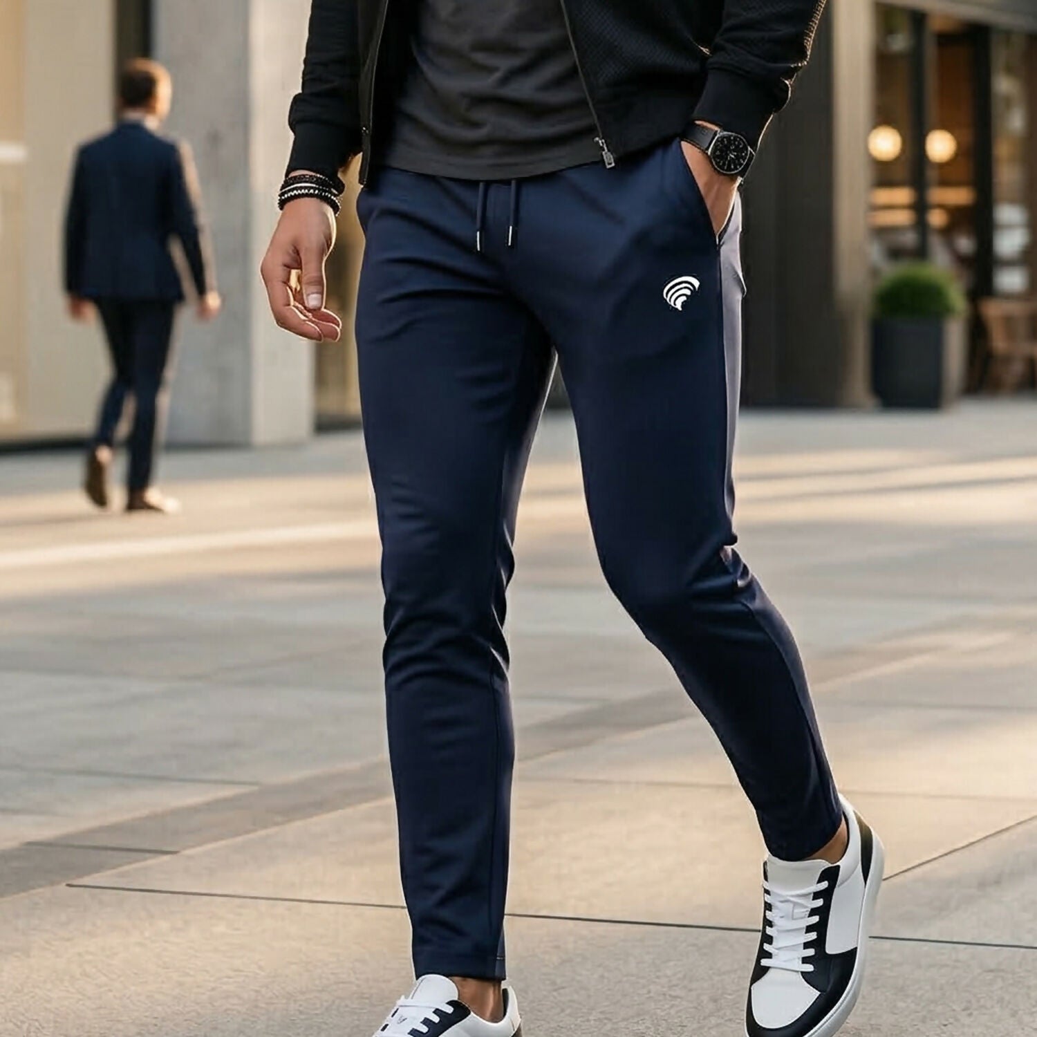 Men’s Premium Stretch Sports Track Pants – Slim Fit Gym & Casual Wear
