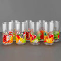 Printed Glass Tumblers – Pack of 6 with Fruit Designs