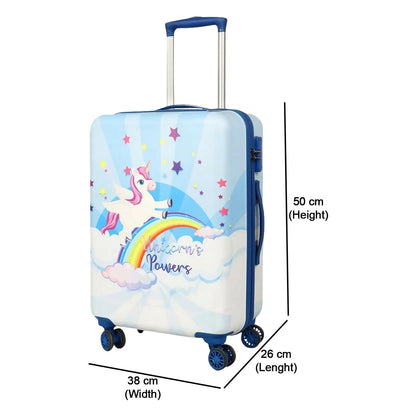 Back view of Novex kids trolley bag with telescopic handle