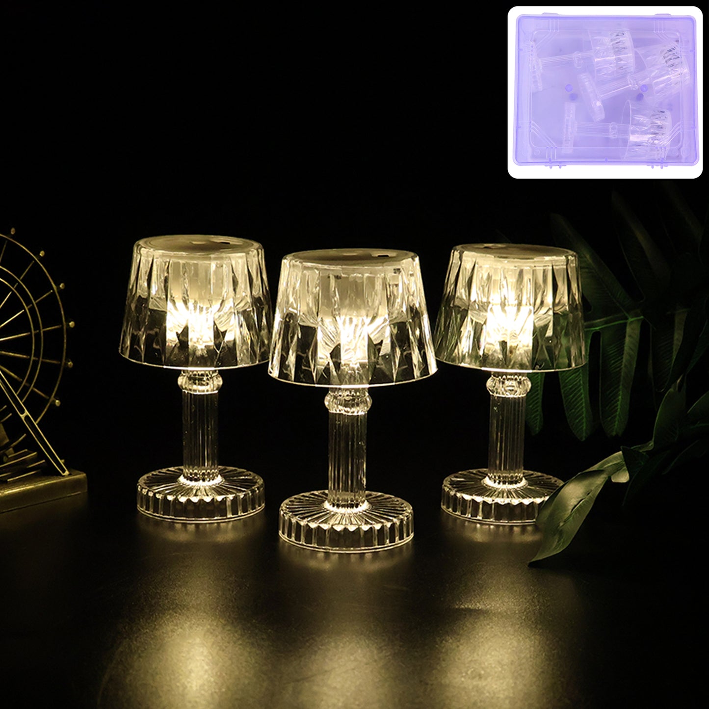 Battery Operated Decorative LED Mini Table Lamp (6 Pc / Set)