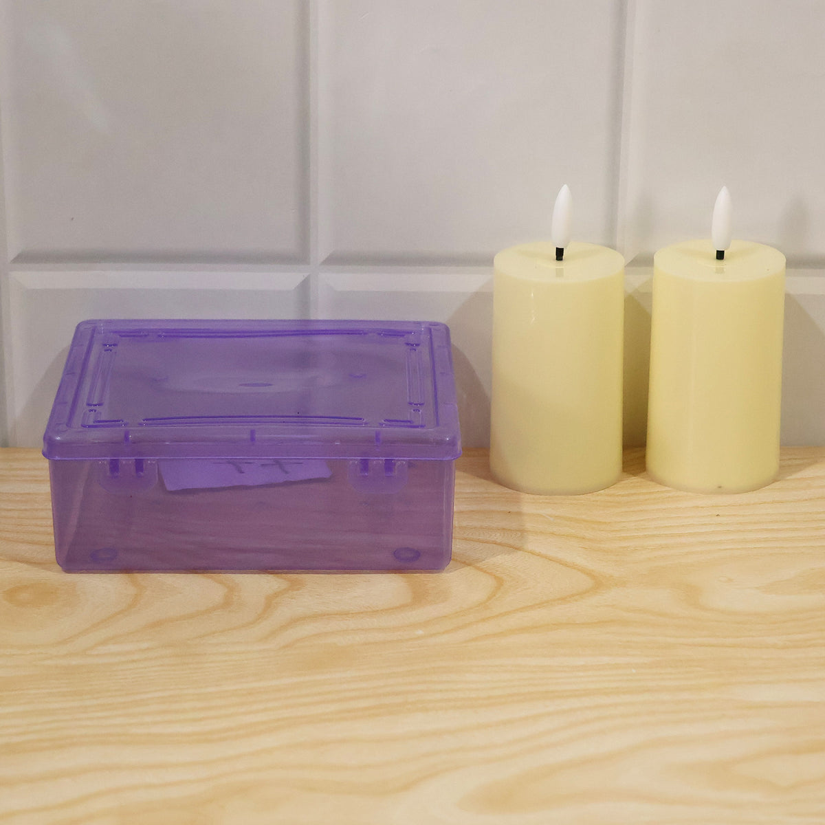 Smooth pillar LED candles table use