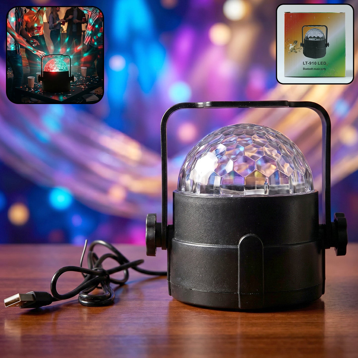 USB Powered LED Party Light Star Projector Disco Light (1 Pc)