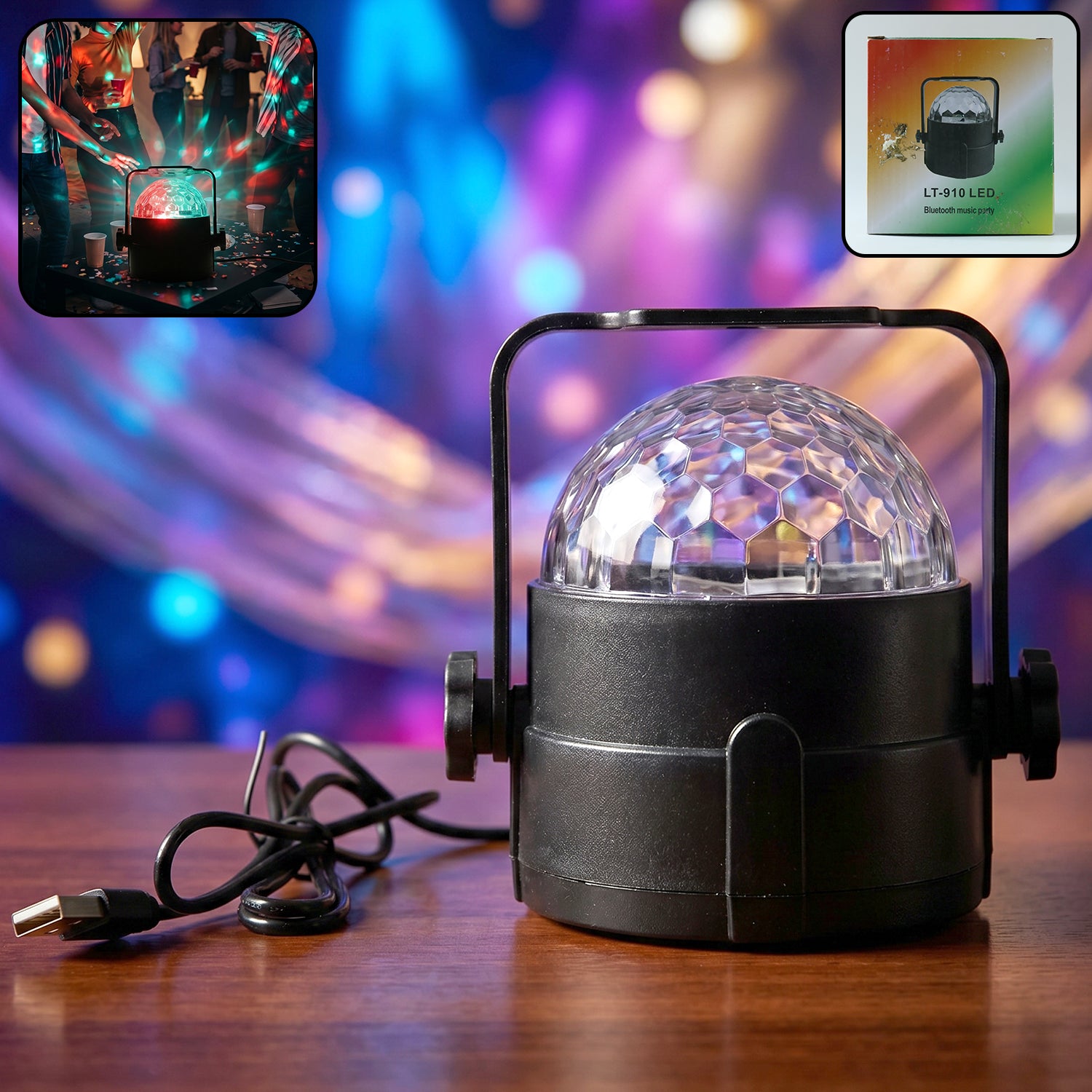 USB Powered LED Party Light Star Projector Disco Light (1 Pc)