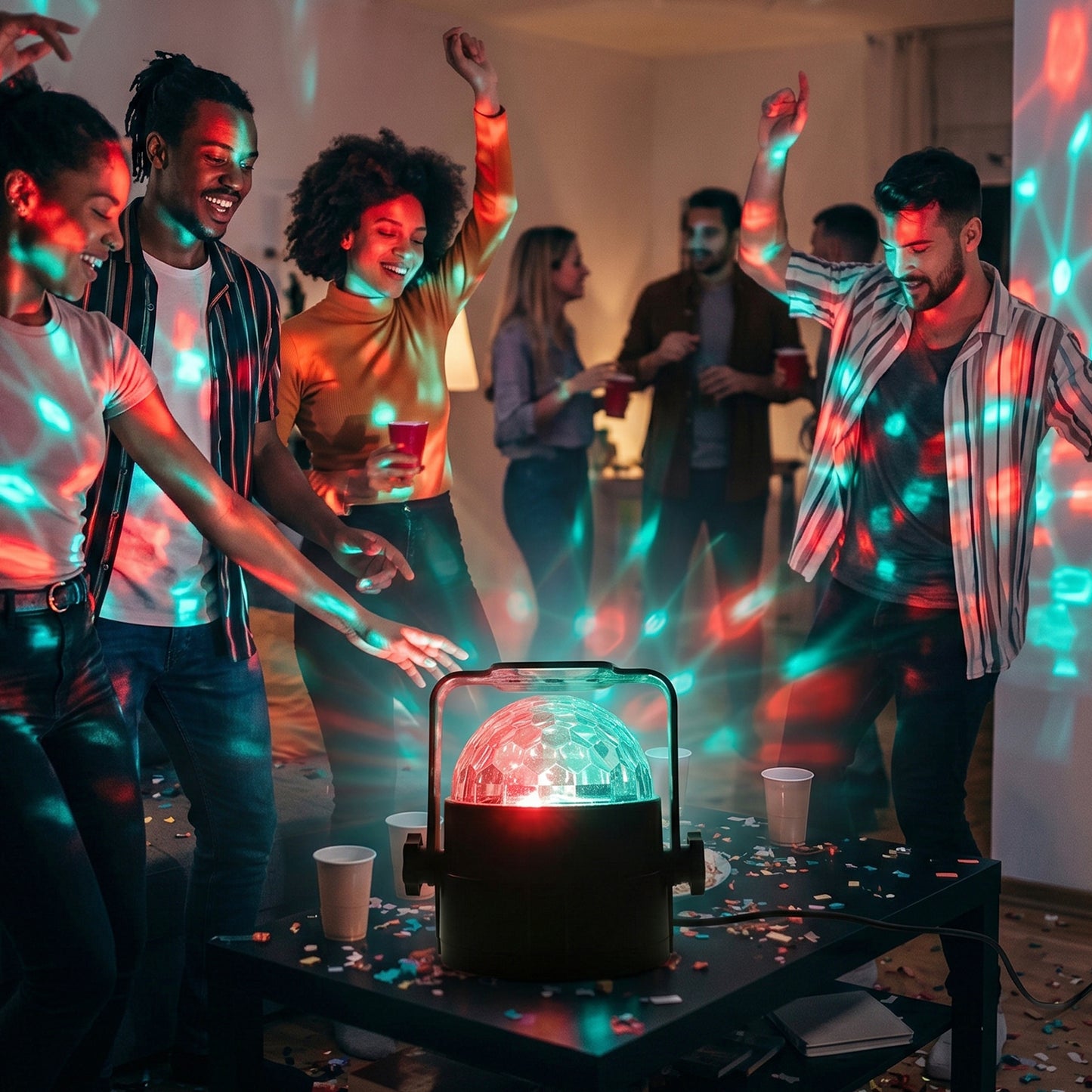 USB Powered LED Party Light Star Projector Disco Light (1 Pc)