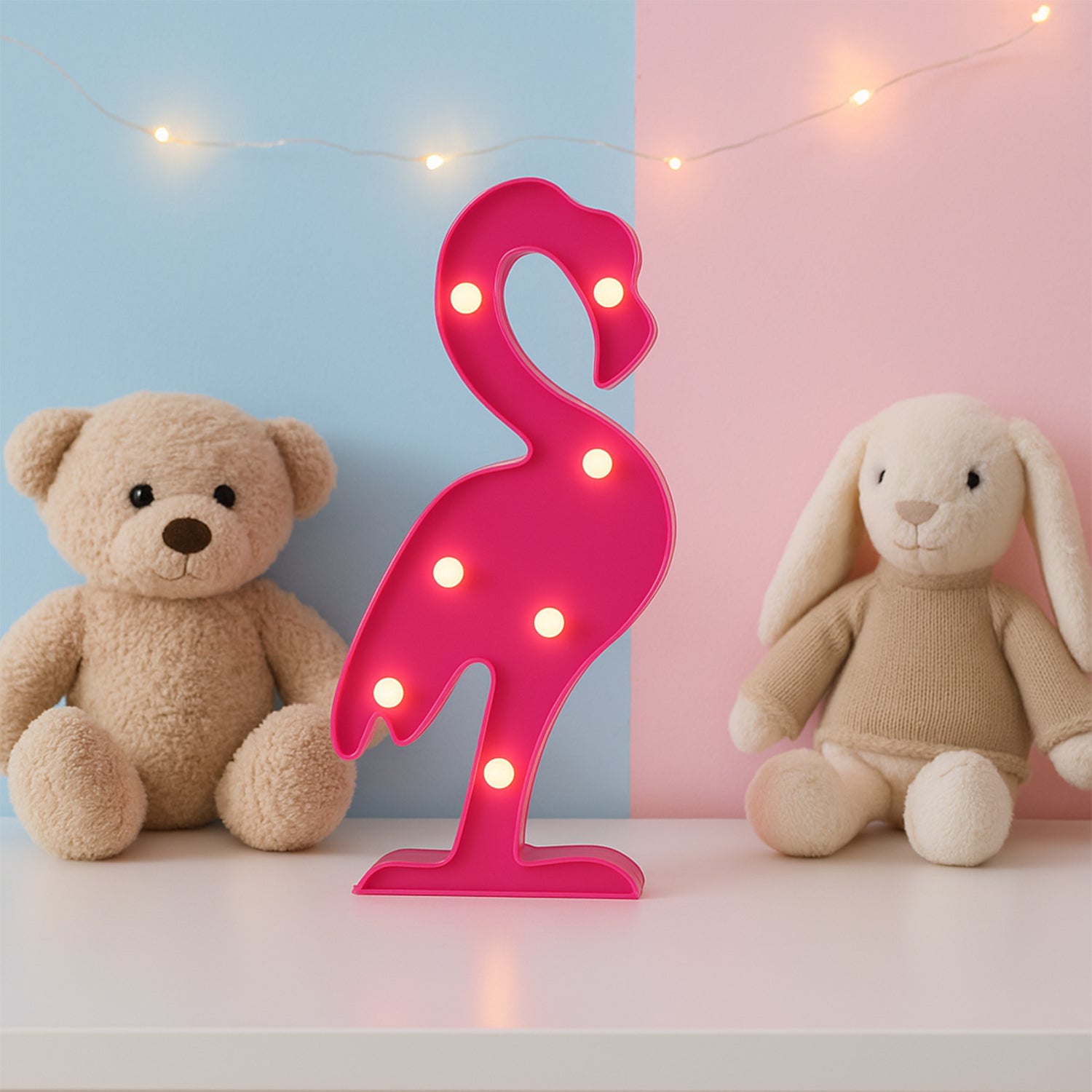 3D LED Night Light Table Lamp for Party Birthday Wedding Atmosphere, Battery Operated Decorative Light Nursery Lamp for Bedroom and Wall Decoration For Children Bedroom Wall, Light (1 Pc / Battery Not Included)