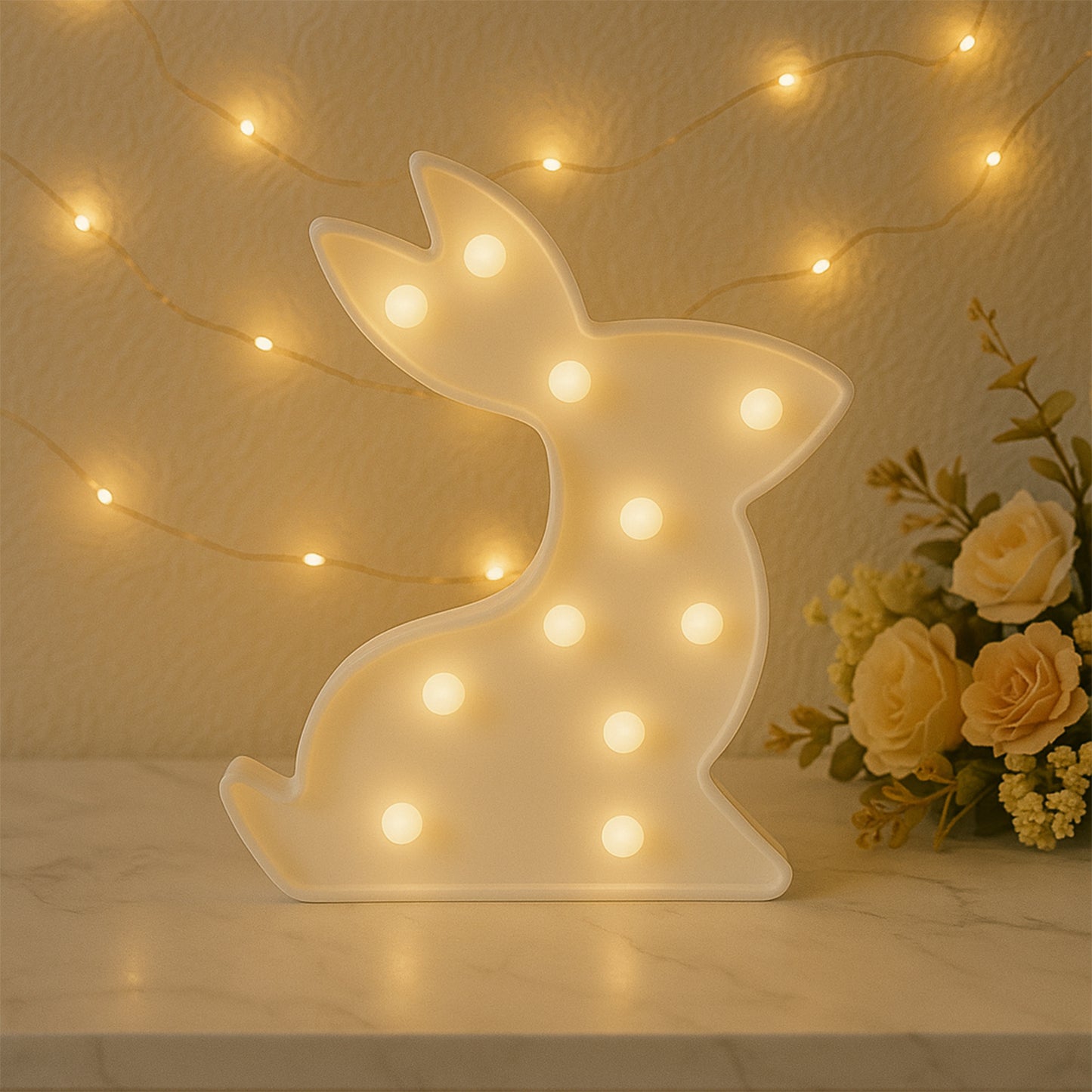 Rabbit Shaped LED Decorative Night Light (1 Pc)