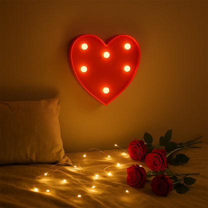 Heart Shape LED Decorative Night Light (1 Pc)