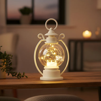 LED Decorative Storm Lantern Light (Battery Operated, Warm White Light)