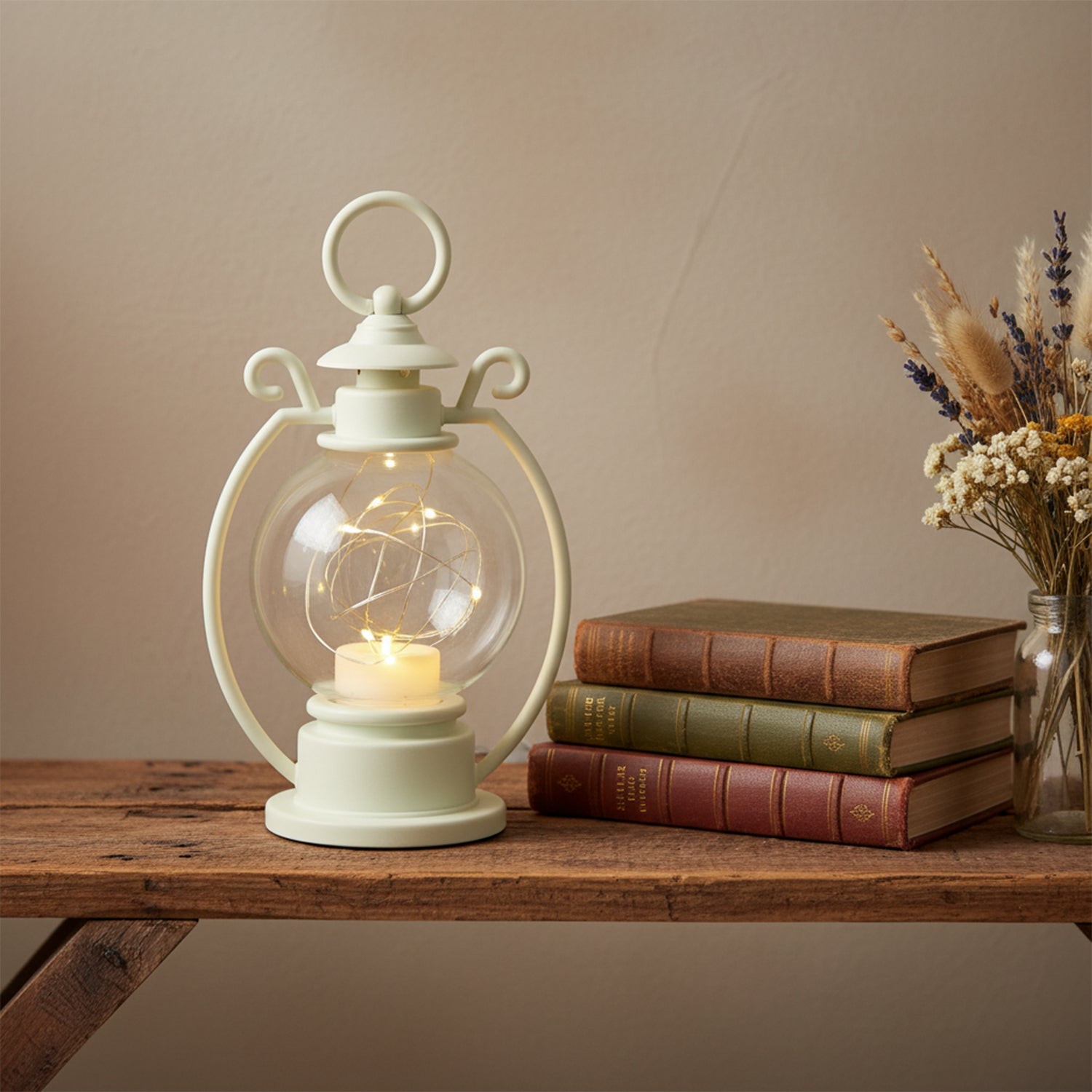 LED Decorative Storm Lantern Light (Battery Operated, Warm White Light)