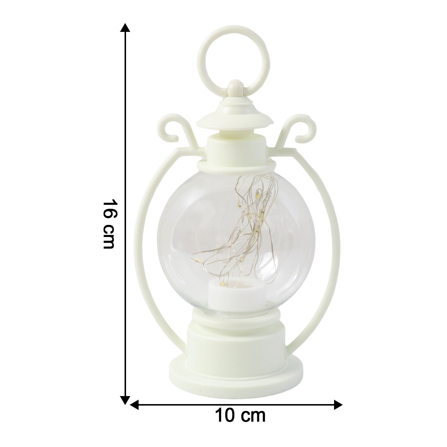 LED Decorative Storm Lantern Light (Battery Operated, Warm White Light)