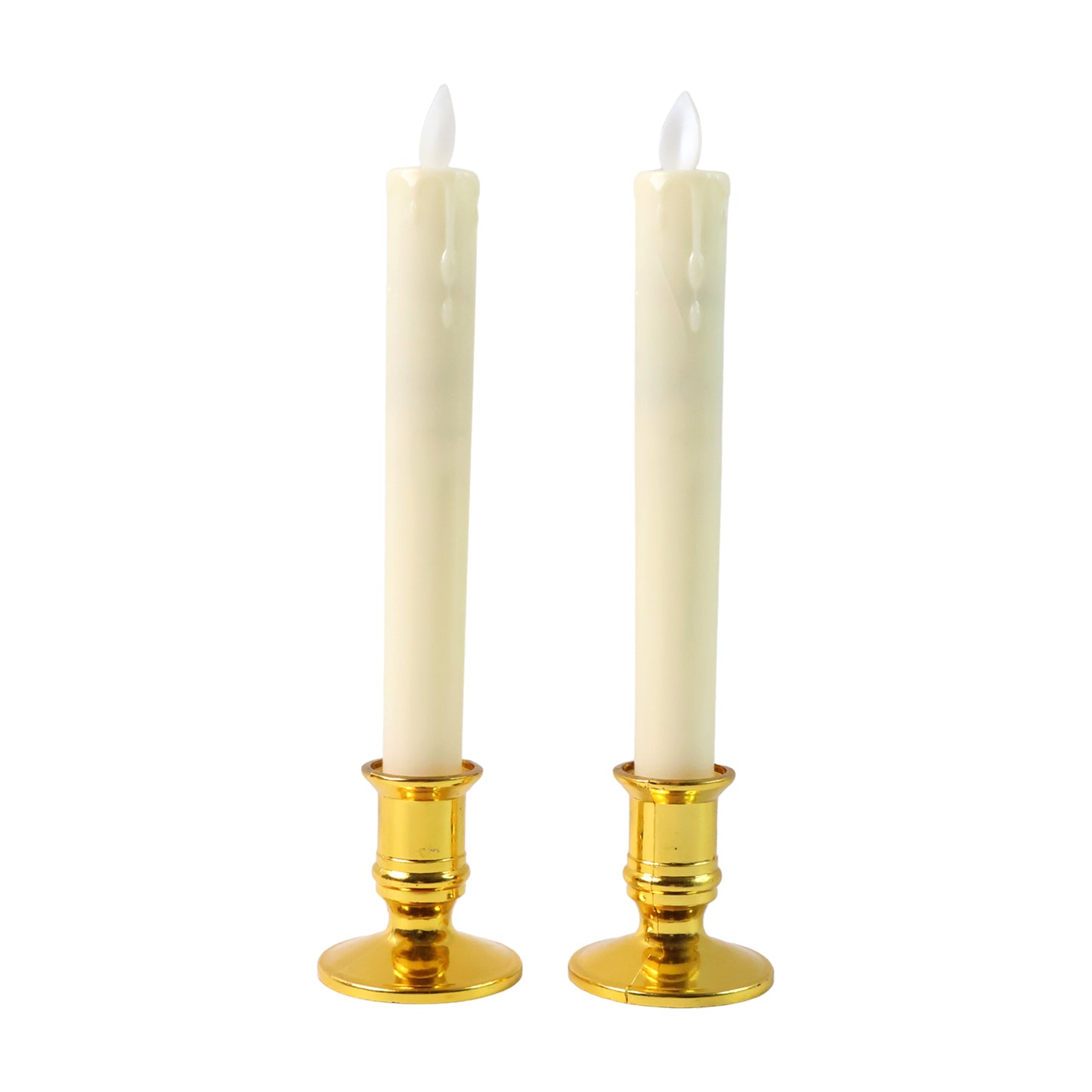 Set of 2 LED Flameless Taper Candles