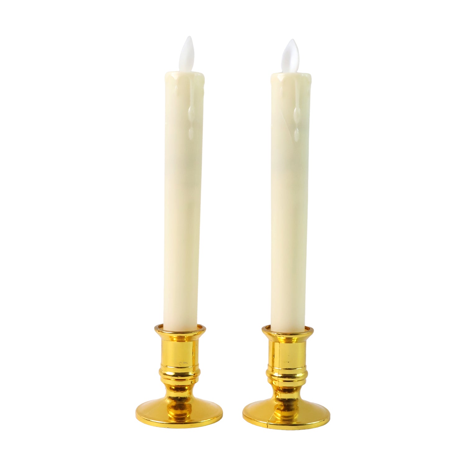 Set of 2 LED Flameless Taper Candles