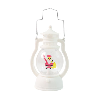 Mini LED Decorative Lantern with Santa Figurine & Handle (1 Pc)