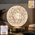 Round Crystal LED Table Lamp – Dimmable Touch & USB Rechargeable