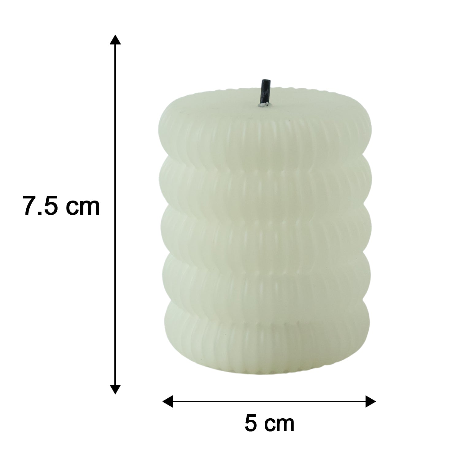 Decorative Flameless LED Candle Set Ribbed Pillar Warm Glow Light (12 Pc)