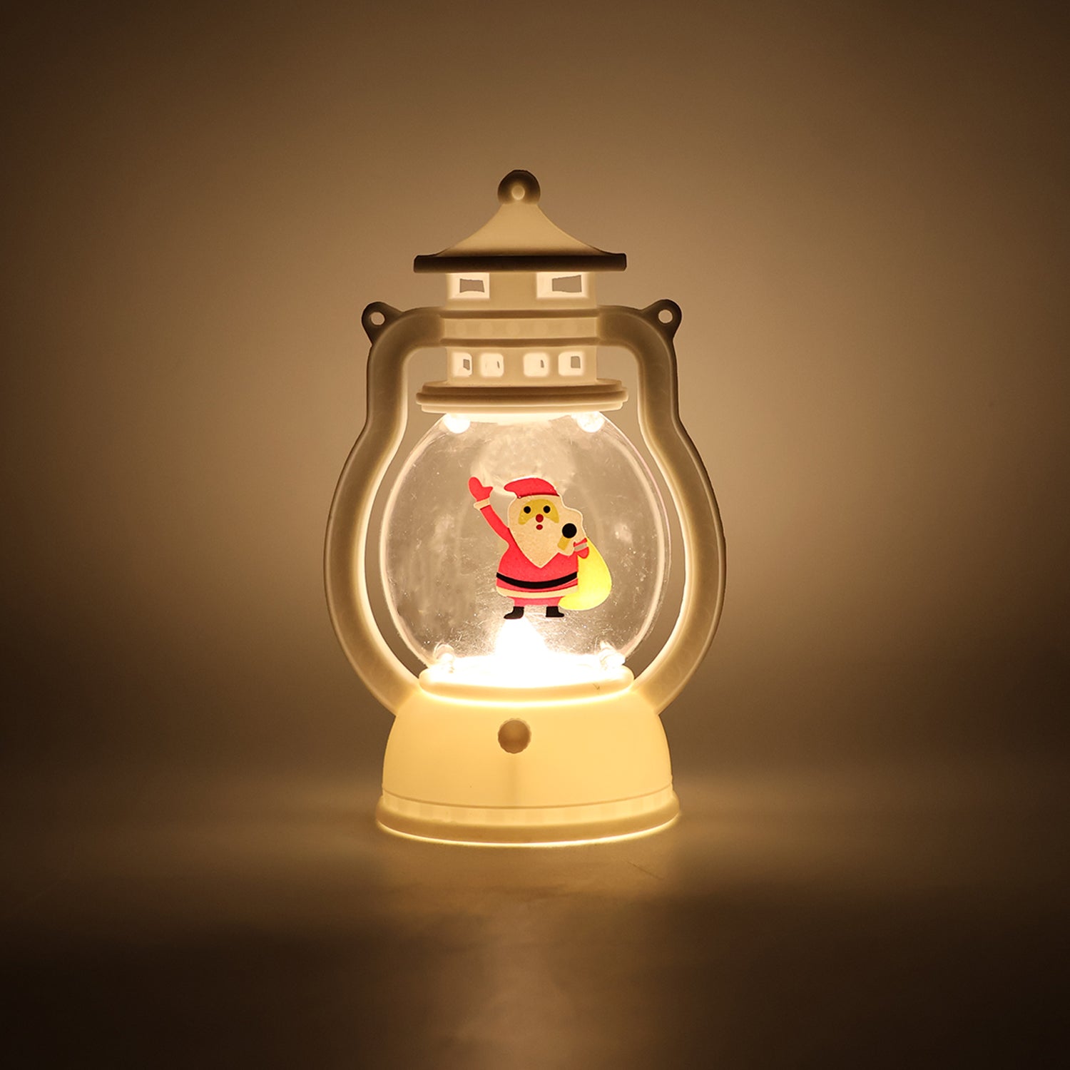 Mini LED Decorative Lantern with Santa Figurine (1 Pc)