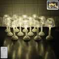 LED Crystal Table Lamps – Elegant Set of 12 Warm Lights