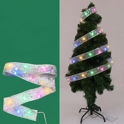 LED ribbon light strip illuminating wall décor