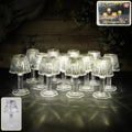 Crystal Style LED Table Lamps – Elegant Flameless Set of 12