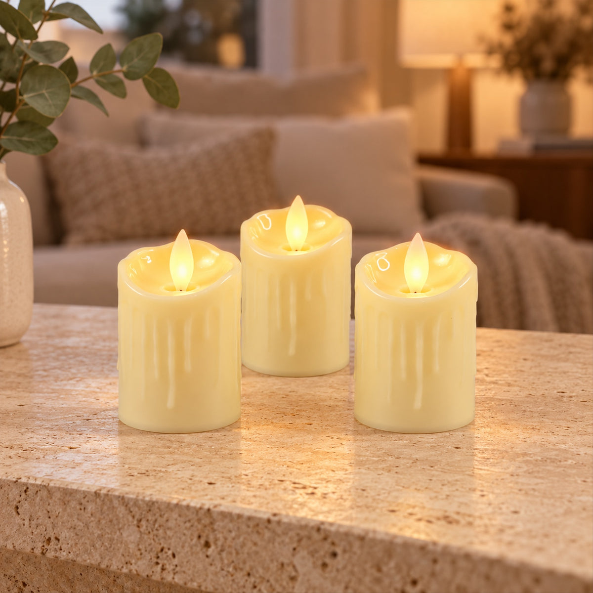 LED candle white bg