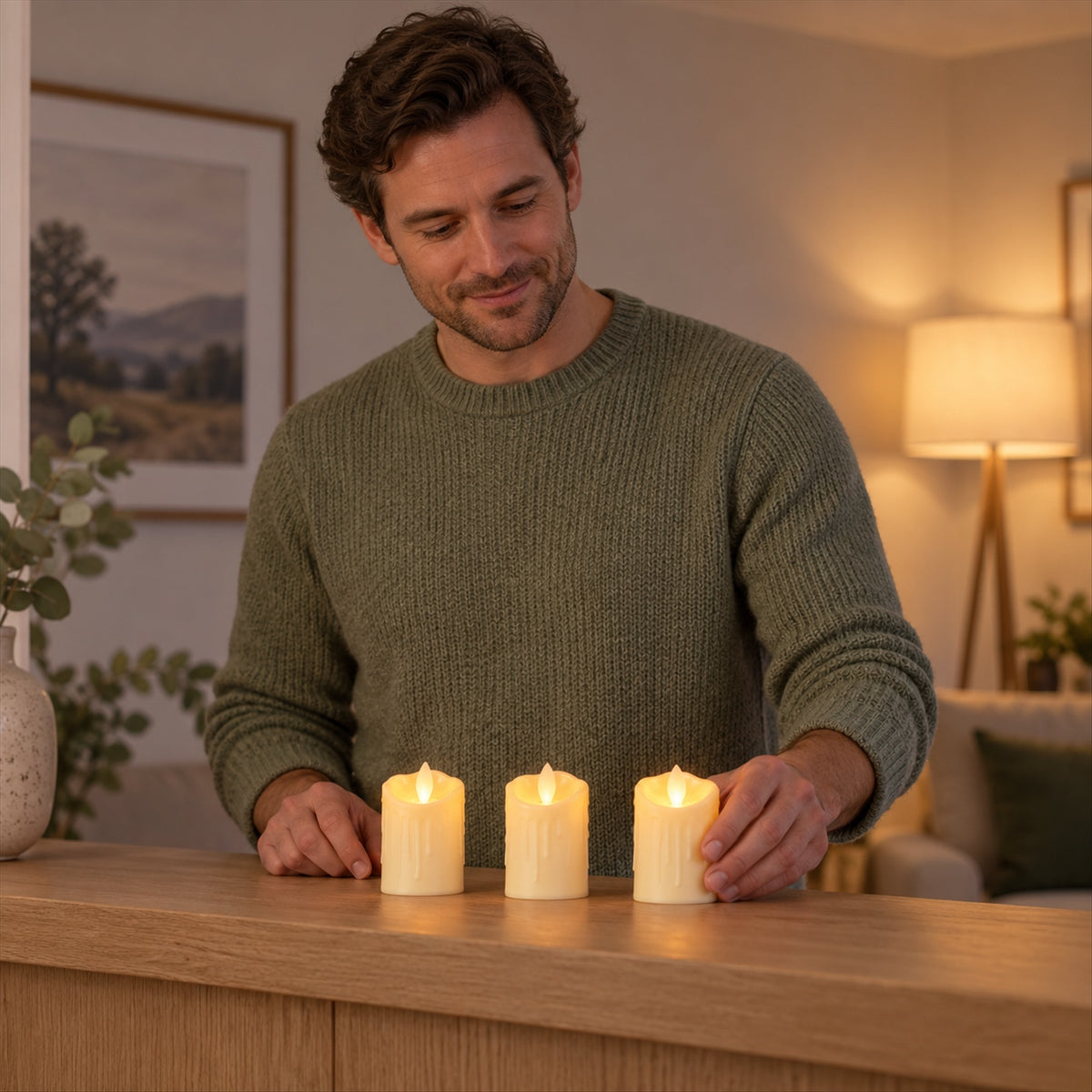 LED candle feature view