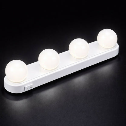 LED Vanity Mirror Light Strip with 4 Bulbs for Makeup, Dressing Table & Bathroom
